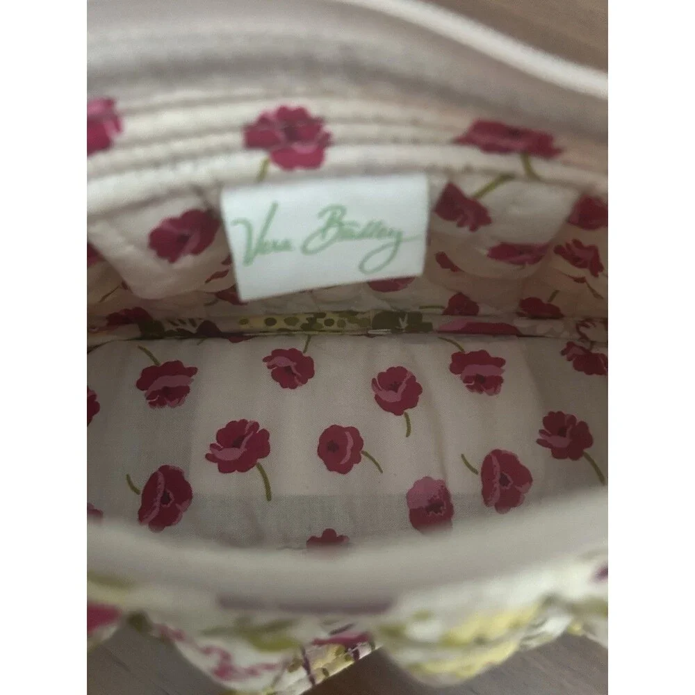 Vera Bradley Floral Quilted Small Crossbody Bag Adjustable Strap Zip Multicolor